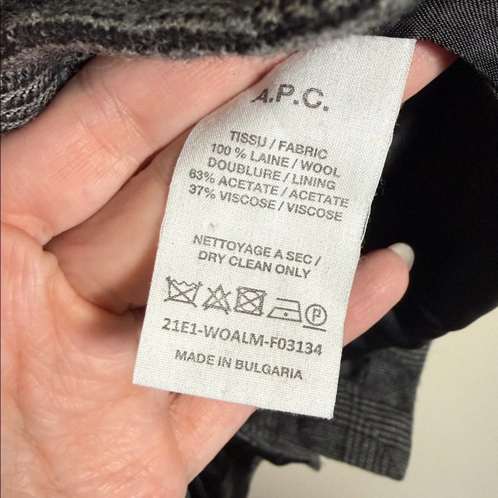 APC Wool Double Breasted Blazer Business Casual Size 36 US 2/4
